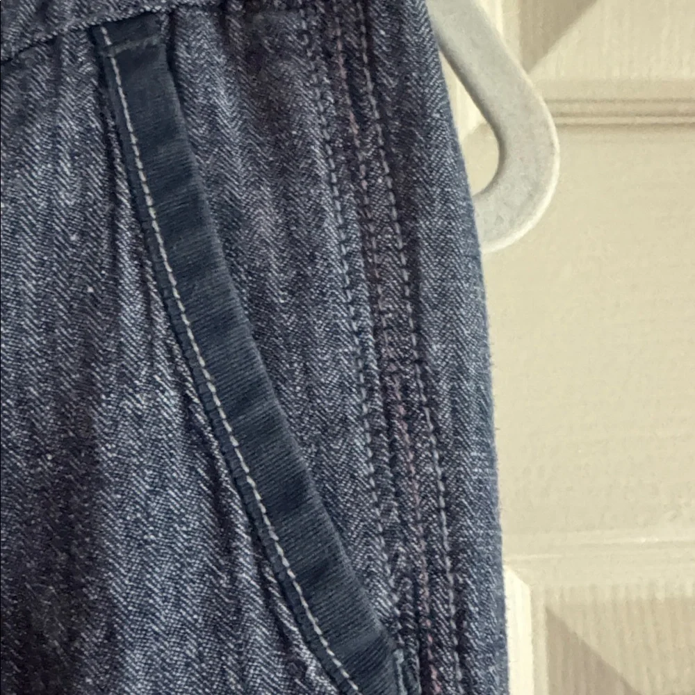 Pilcro-anthropology Stylish Denim linen Wide-Leg Pants - Picture 4 of 10